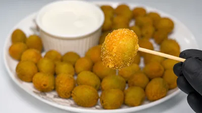 Aceitunas fritas rellenas de anchoa