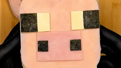 Sándwich de Minecraft de cerdo