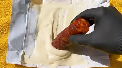 Chorizo con chocolate blanco